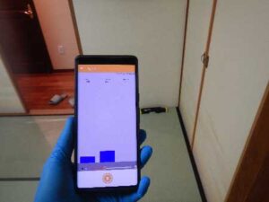ベイト設置箇所にレーダーをあてると